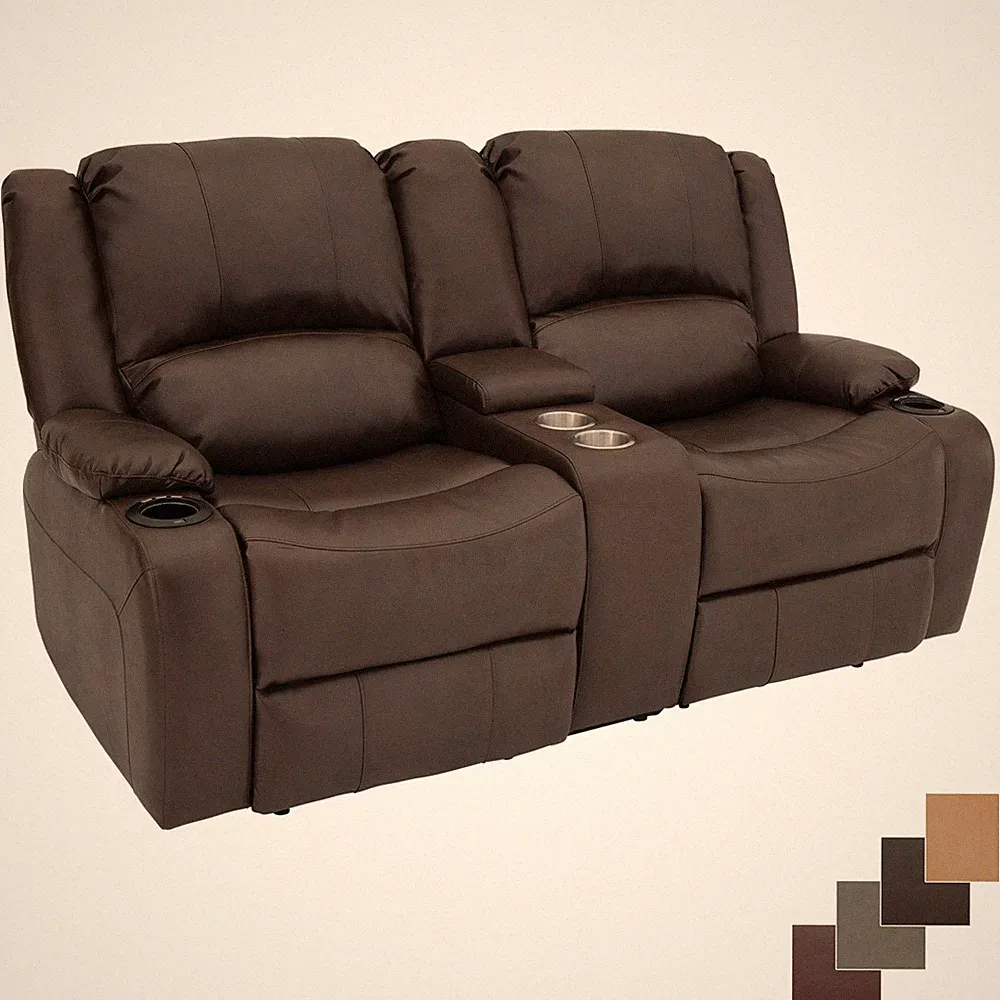 RecPro Charles 67" Powered Double RV Wall Hugger Recliner Sofa Loveseat